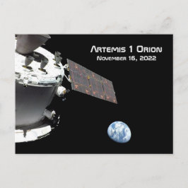 Cartão Postal Nave Espacial Artemis Orion Blue Marble