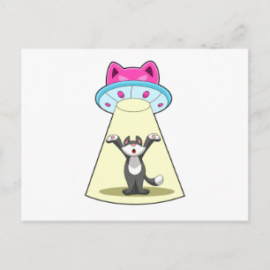 Cartão Postal Nave Espacial de Gato