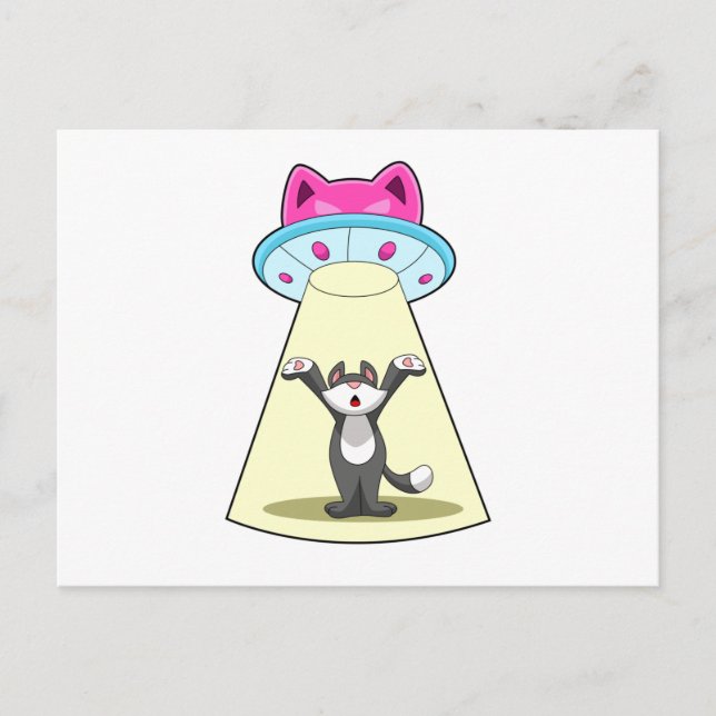 Cartão Postal Nave Espacial de Gato (Frente)