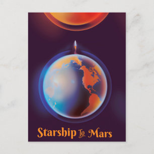 Cartão Postal Nave espacial para Marte