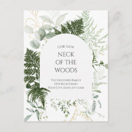 Cartão Postal Nave Verde do Anúncio de Movimento das Florestas