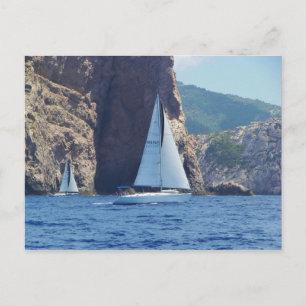Cartão Postal Navegação Ao Longo Da Costa Da Sardenha