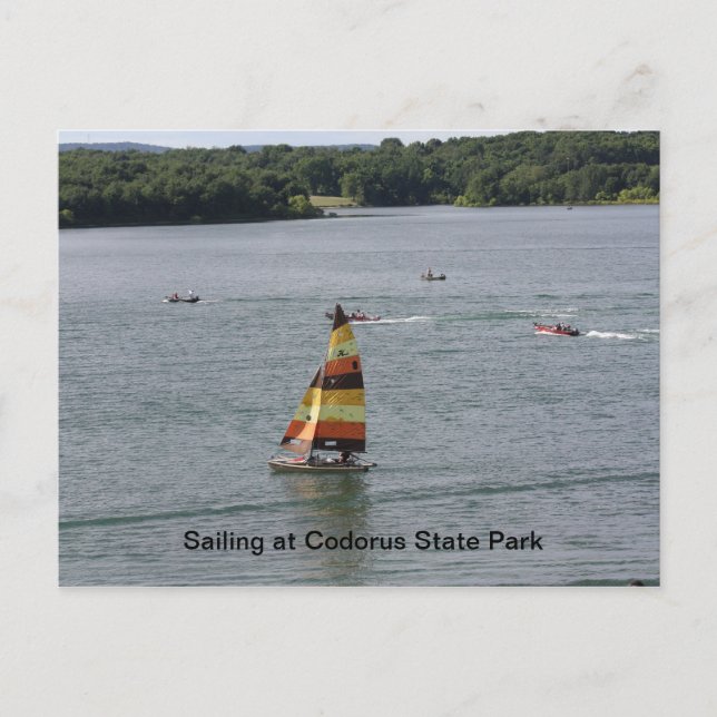 Cartão Postal Navegação no lago (Frente)