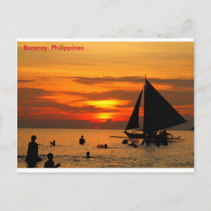Cartão Postal Navegação no Sunset Boracay