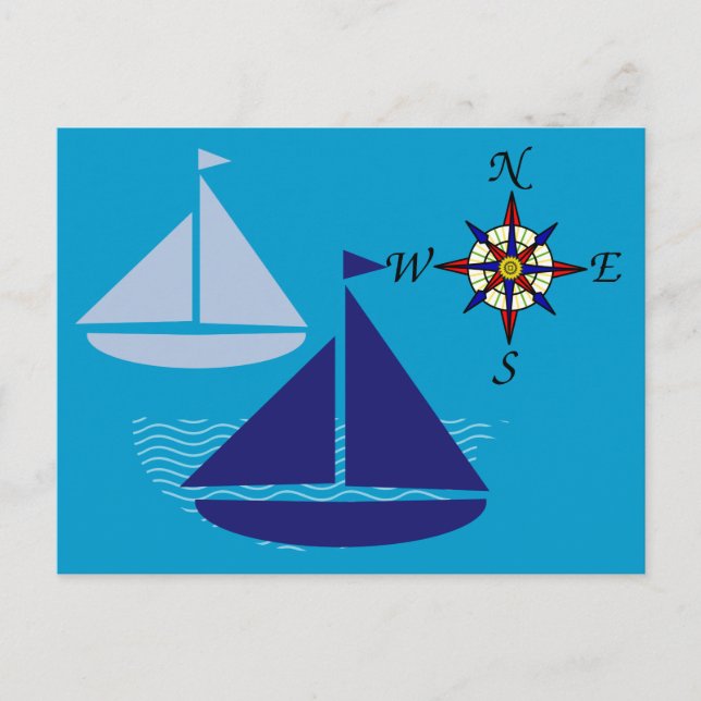 Cartão Postal Navegação Nos Mares (Frente)