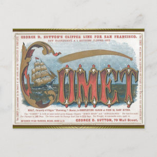 Cartão Postal Navegação por Clipper Comet