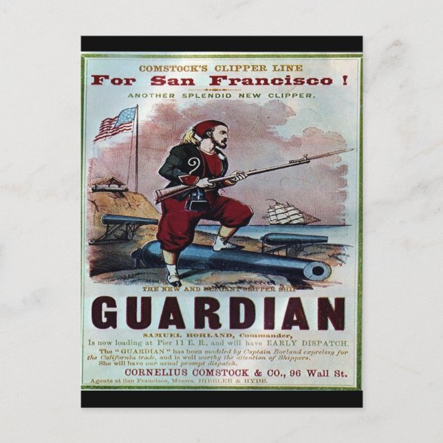 Cartão Postal Navegação por Clipper Guardião (Frente)