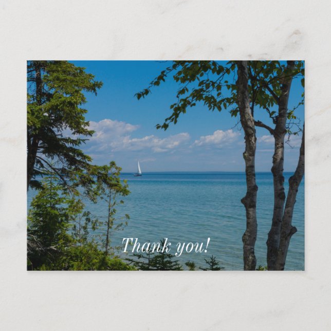 Cartão Postal Navegando em Mackinac (Frente)