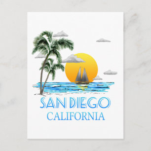Cartão Postal Navegando em San Diego Califórnia