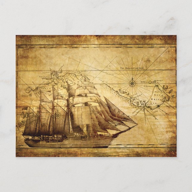 Cartão Postal Navio (Frente)