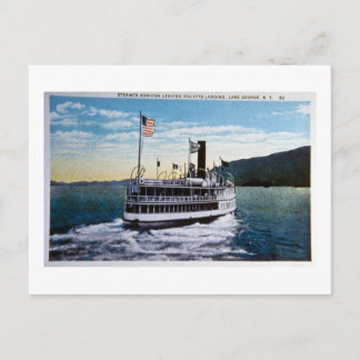 Cartão Postal Navio a vapor "Horicon", Lago George, Nova Iorque