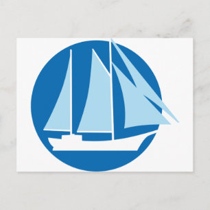 Cartão Postal navio à vela
