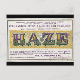 Cartão Postal Navio a vela Haze Clipper 1900
