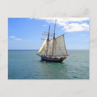 Cartão Postal Navio alto no golfo das ilhas, Nova Zelândia