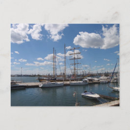 Cartão Postal Navio Alto No Porto De Varna