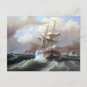 Cartão Postal Navio americano em socorro 1841