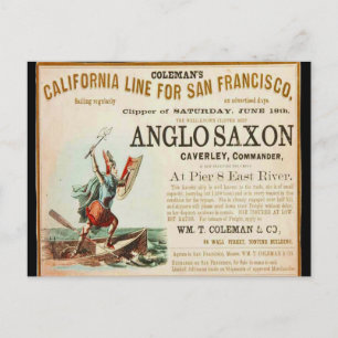 Cartão Postal Navio Anglo Saxon Clipper