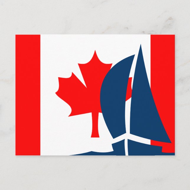 Cartão Postal Navio canadiano de navegação com bandeira náutica  (Frente)