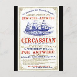 Cartão Postal Navio Circassiano Clipper à vela 1866
