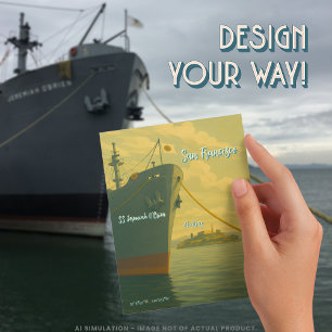 Cartão Postal Navio da Liberdade SS Jeremiah O'Brien Viagens A