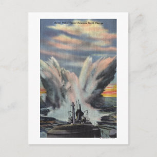 Cartão Postal Navio da Patrulha Naval libera taxa de profundidad