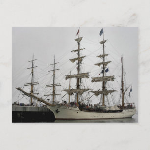 Cartão Postal Navio de altura Europa no porto de Halifax