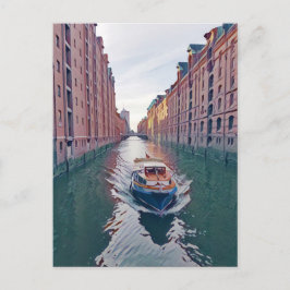 Cartão Postal Navio de cruzeiro fluvial, Hamburgo