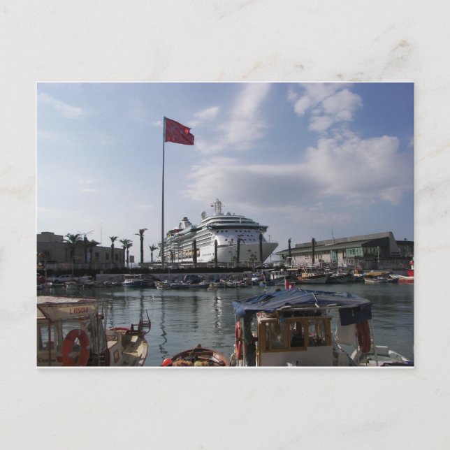 Cartão Postal Navio De Cruzeiro No Porto (Frente)