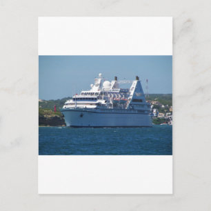 Cartão Postal Navio De Cruzeiro Que Deixa Mahon
