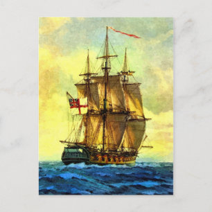Cartão Postal Navio de guerra britânico