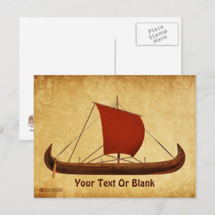 Cartão Postal Navio de navegação vermelho II