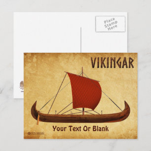 Cartão Postal Navio de navegação vermelho II
