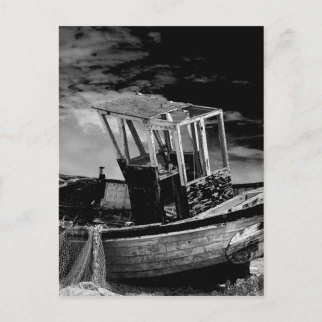 Cartão Postal Navio de pesca de safra. (Frente)