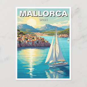 Cartão Postal Navio de vela na Viagem da Espanha de Maiorca