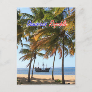 Cartão Postal Navio em Las Terrenas Samana República Dominicana