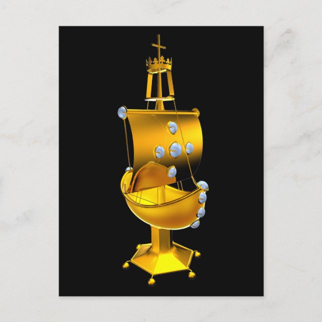 Cartão Postal navio ouro (Frente)