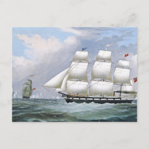 Cartão Postal Navios de caça à baleia alemães Diana & Anne 1800