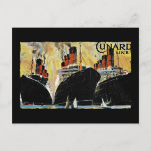 Cartão Postal Navios Titanic no porto de 1912