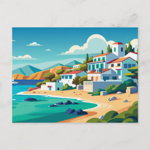 Cartão Postal Naxos Grécia Beach