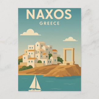 Cartão Postal Naxos Grécia Mínima vibrante