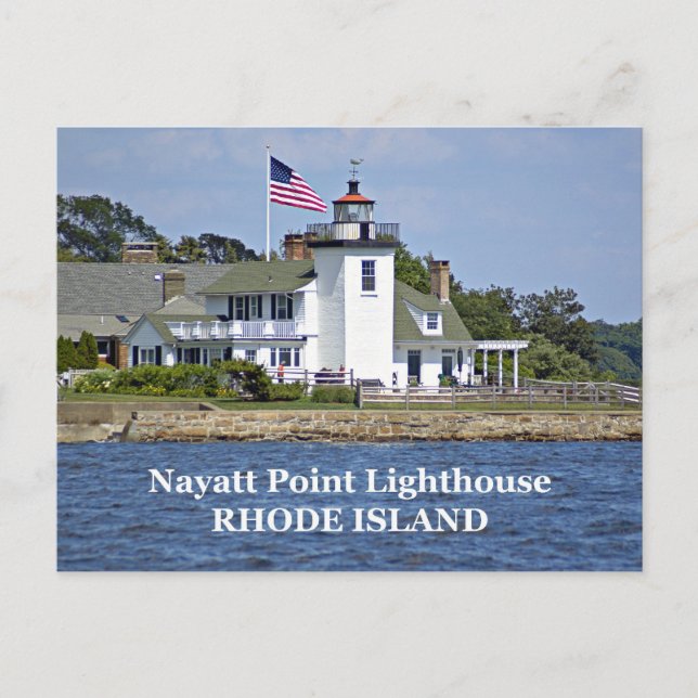 Cartão Postal Nayatt Point Lighthouse, Cartão-postal Rhode Islan (Frente)