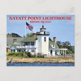 Cartão Postal Nayatt Point Lighthouse, Cartão-postal Rhode Islan
