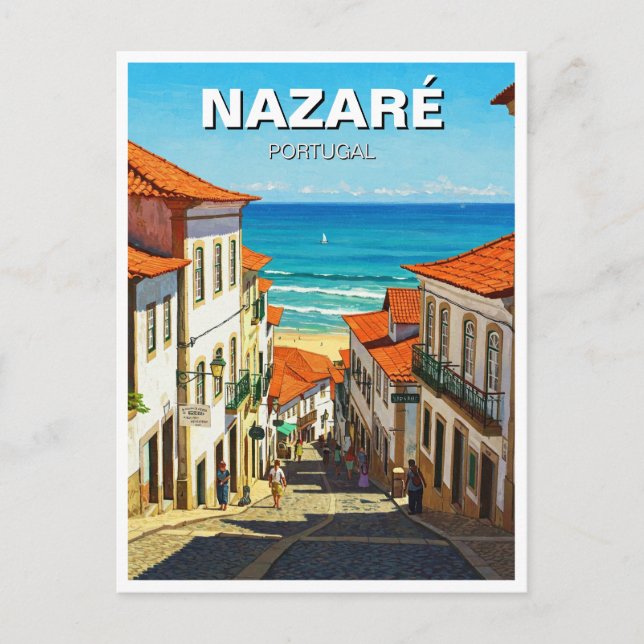 Cartão Postal Nazare Portugal (Frente)