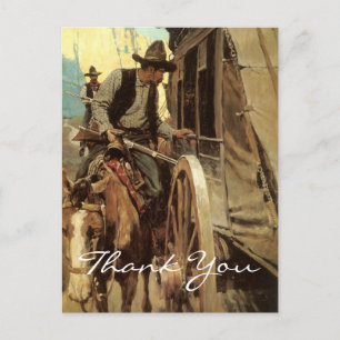 Cartão Postal NC Wyeth Vintage Cowboy