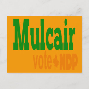 Cartão Postal NDP de Votação em Plena