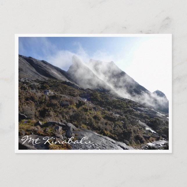 Cartão Postal neblina cinabalu (Frente)