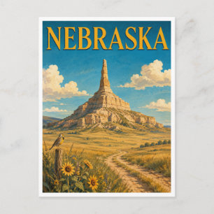 Cartão Postal Nebraska Chimney Rock GeoSaga