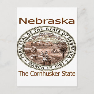 Cartão Postal Nebraska Cornhusker State Seal