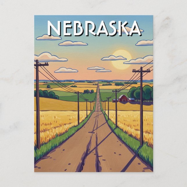 Cartão Postal  Nebraska Postcard (Frente)