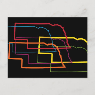 Cartão Postal nebraska pride blur